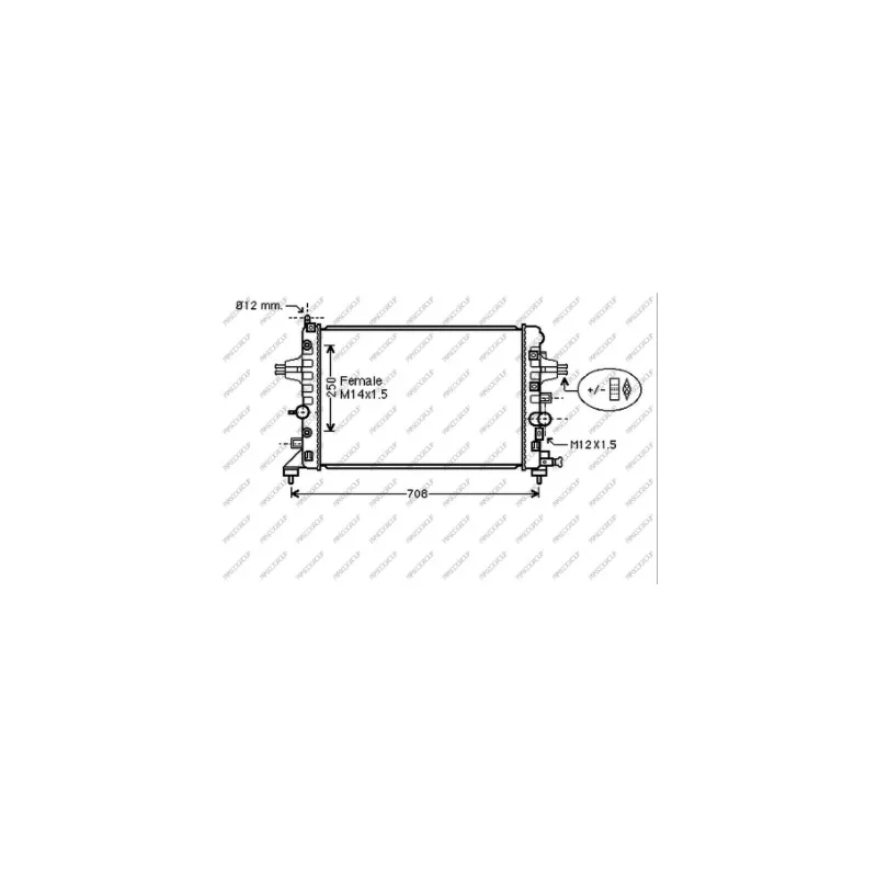 Radiateur, refroidissement du moteur PRASCO OP410R008