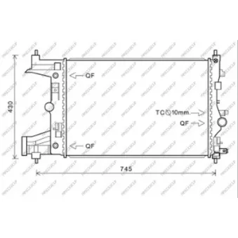 Radiateur, refroidissement du moteur PRASCO OP416R005