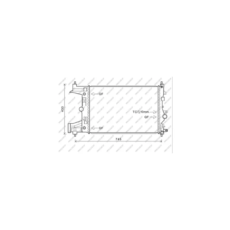 Radiateur, refroidissement du moteur PRASCO OP416R005