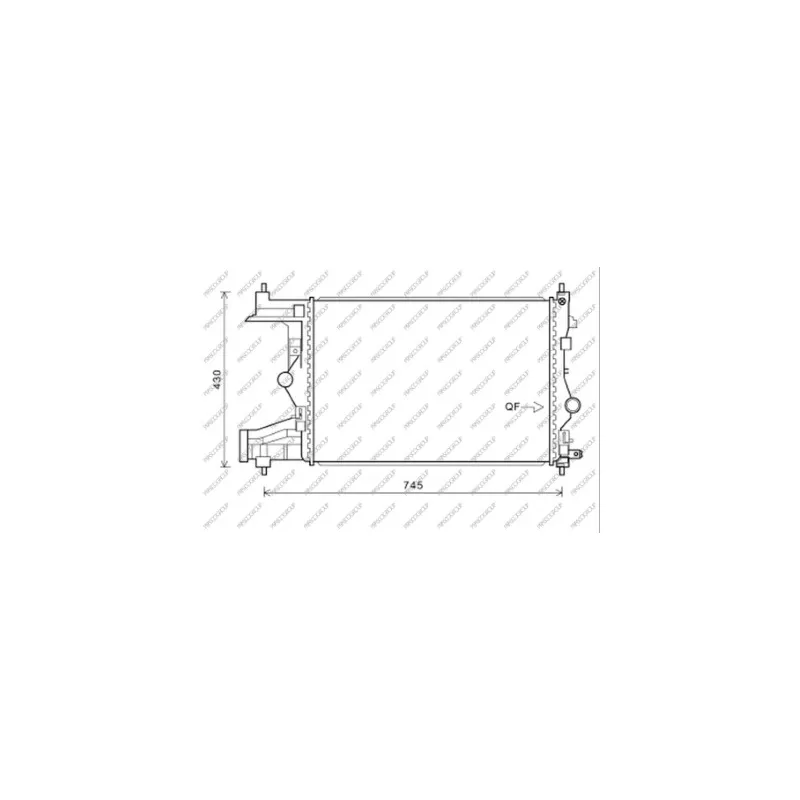 Radiateur, refroidissement du moteur PRASCO OP416R006