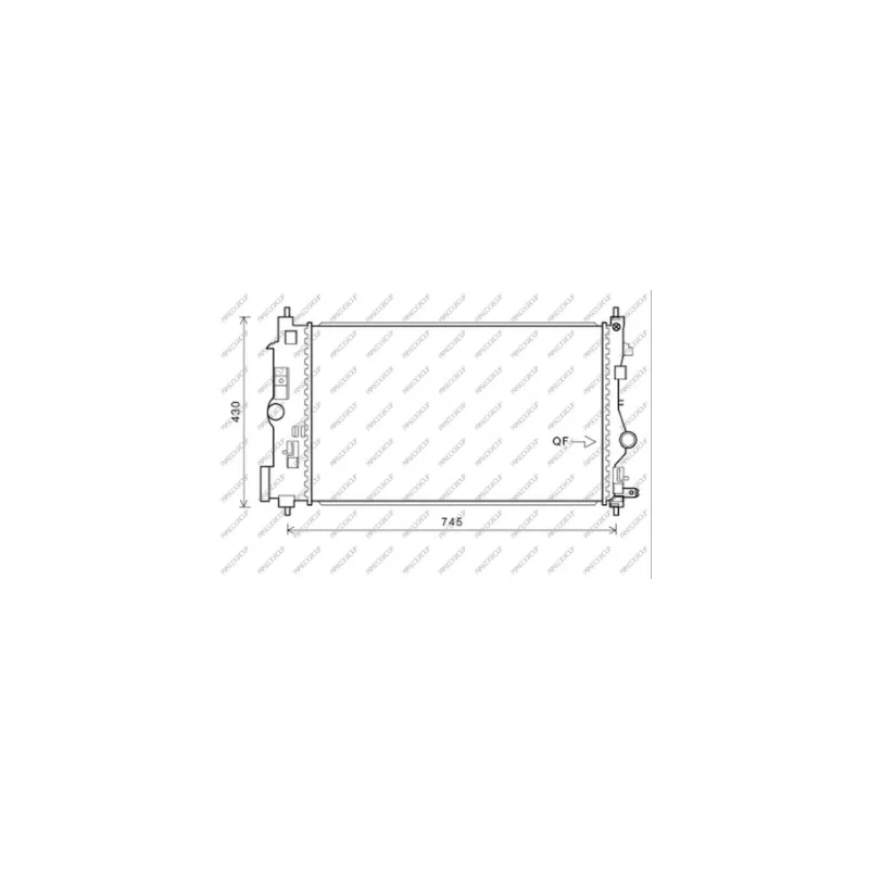 Radiateur, refroidissement du moteur PRASCO OP416R007