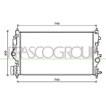 Radiateur, refroidissement du moteur PRASCO OP418R001
