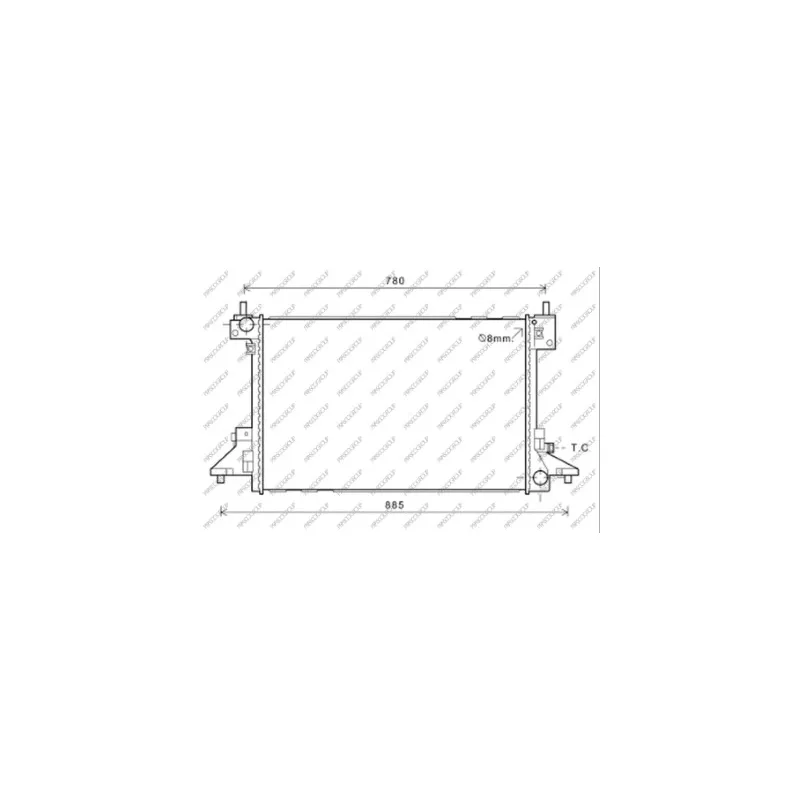 Radiateur, refroidissement du moteur PRASCO OP600R001