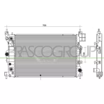 Radiateur, refroidissement du moteur PRASCO OP700R008