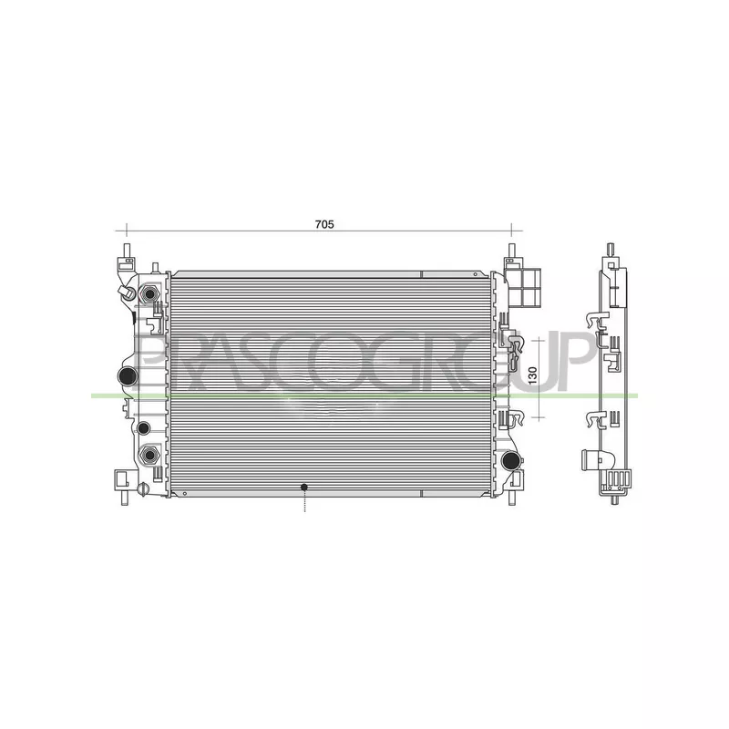Radiateur, refroidissement du moteur PRASCO OP700R008
