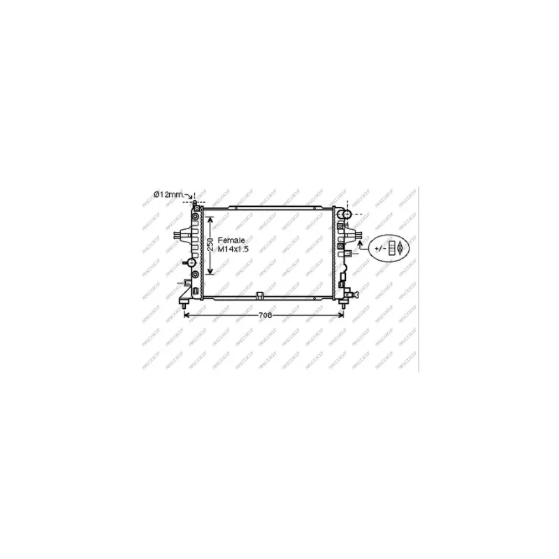 Radiateur, refroidissement du moteur PRASCO OP717R009