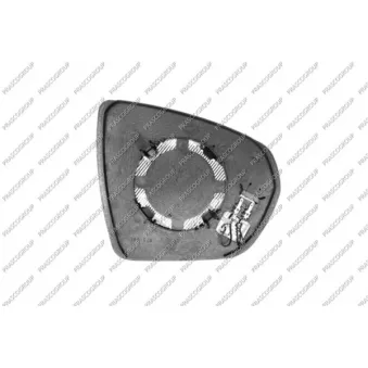 Verre de rétroviseur, rétroviseur extérieur PRASCO OP8307514