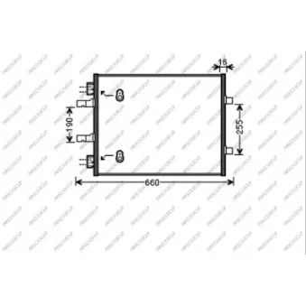 Condenseur, climatisation PRASCO OP934C001