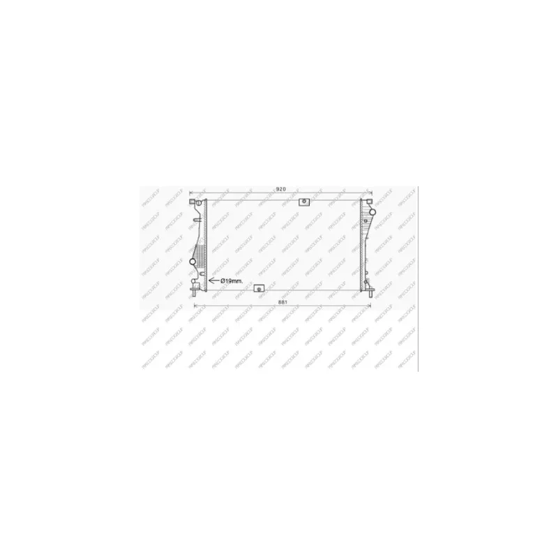 Radiateur, refroidissement du moteur PRASCO OP934R007