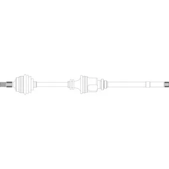 Arbre de transmission avant droit GENERAL RICAMBI PE3203