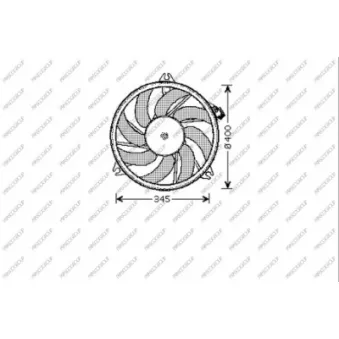 Ventilateur, refroidissement du moteur PRASCO PG009F001