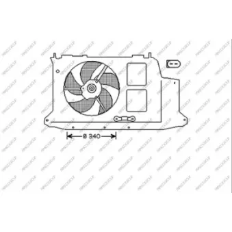 Ventilateur, refroidissement du moteur PRASCO PG009F006