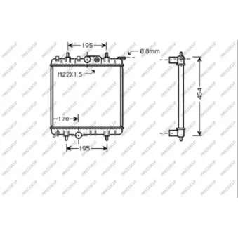 Radiateur, refroidissement du moteur PRASCO PG009R005
