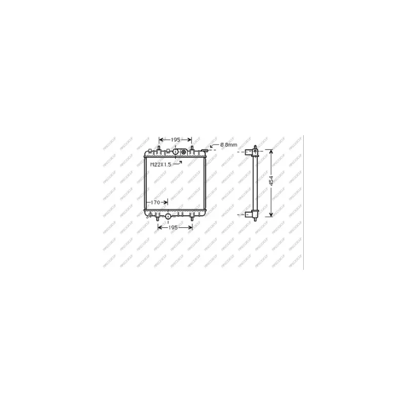 Radiateur, refroidissement du moteur PRASCO PG009R005