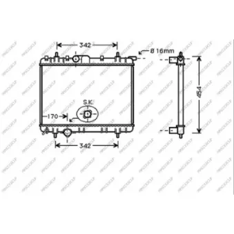 Radiateur, refroidissement du moteur PRASCO PG009R015