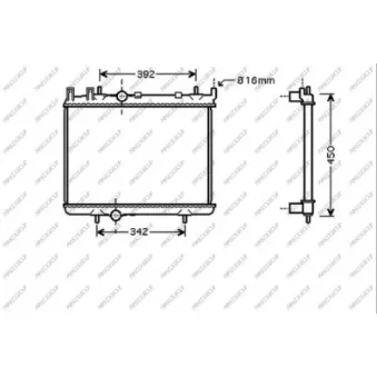 Radiateur, refroidissement du moteur PRASCO PG009R016
