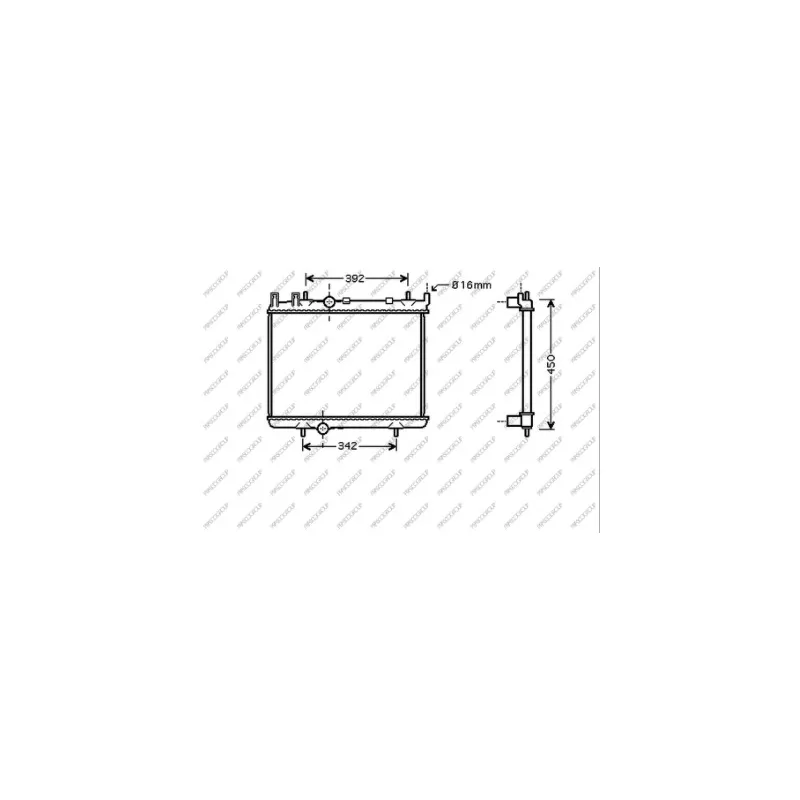 Radiateur, refroidissement du moteur PRASCO PG009R016