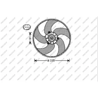 Ventilateur, refroidissement du moteur PRASCO PG420F004
