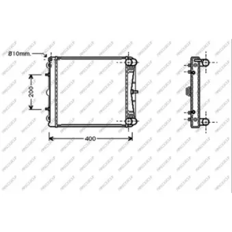 Radiateur, refroidissement du moteur PRASCO PR620R003