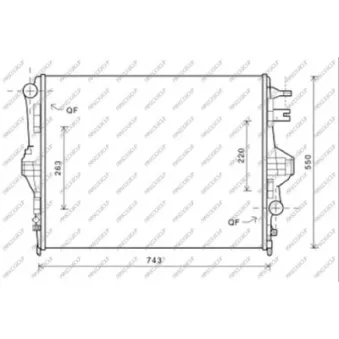 Radiateur, refroidissement du moteur PRASCO PR824R003