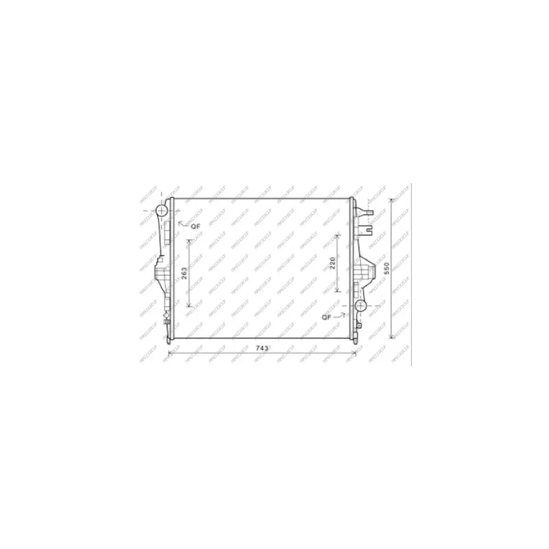Radiateur, refroidissement du moteur PRASCO PR824R003