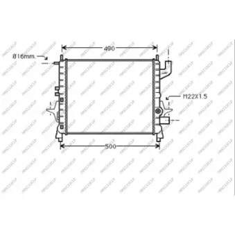 Radiateur, refroidissement du moteur PRASCO RN025R006