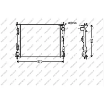 Radiateur, refroidissement du moteur PRASCO RN025R009