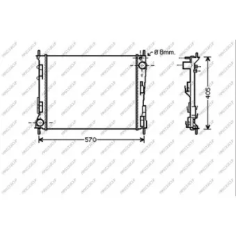 Radiateur, refroidissement du moteur PRASCO RN025R010