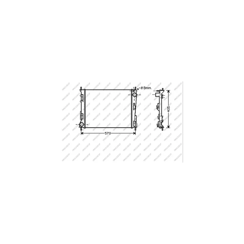 Radiateur, refroidissement du moteur PRASCO RN025R010