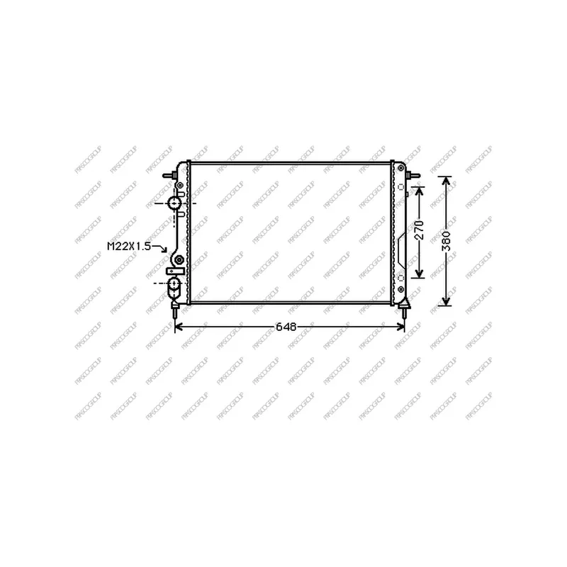 Radiateur, refroidissement du moteur PRASCO RN026R005
