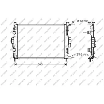 Radiateur, refroidissement du moteur PRASCO RN032R005