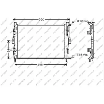Radiateur, refroidissement du moteur PRASCO RN032R006