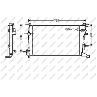 Radiateur, refroidissement du moteur PRASCO RN036R003