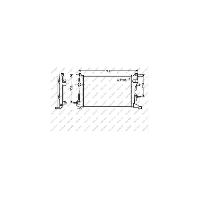 Radiateur, refroidissement du moteur PRASCO RN036R003