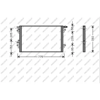 Condenseur, climatisation PRASCO RN084C001