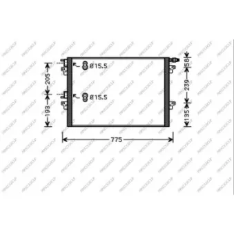 Condenseur, climatisation PRASCO RN154C001
