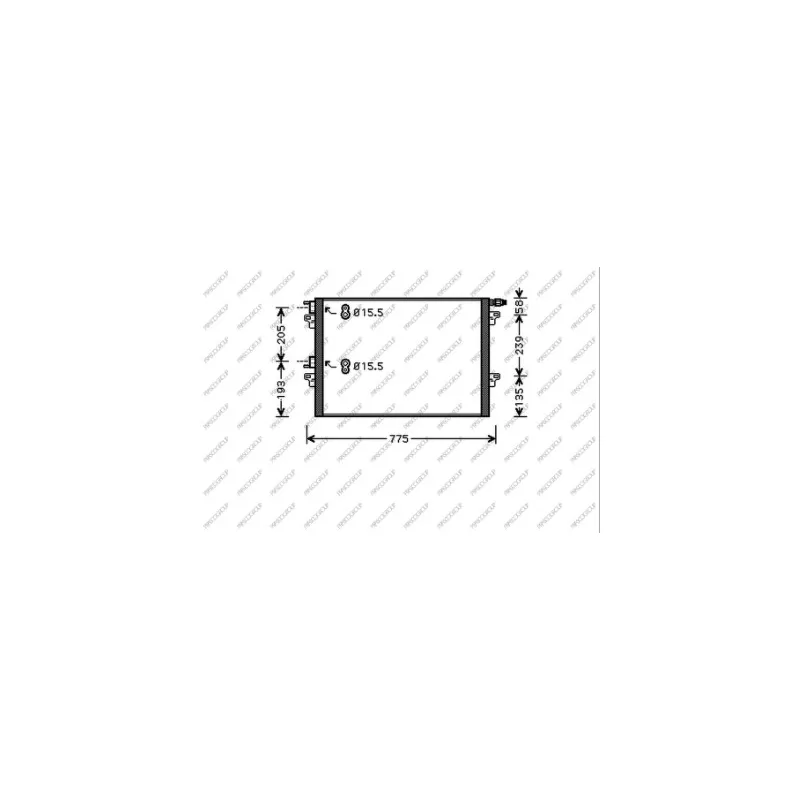 Condenseur, climatisation PRASCO RN154C001