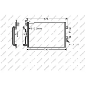 Condenseur, climatisation PRASCO RN308C001