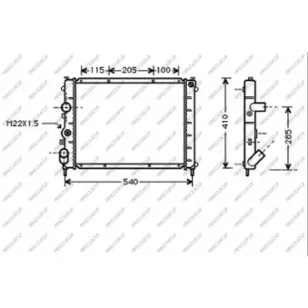 Radiateur, refroidissement du moteur PRASCO RN320R006