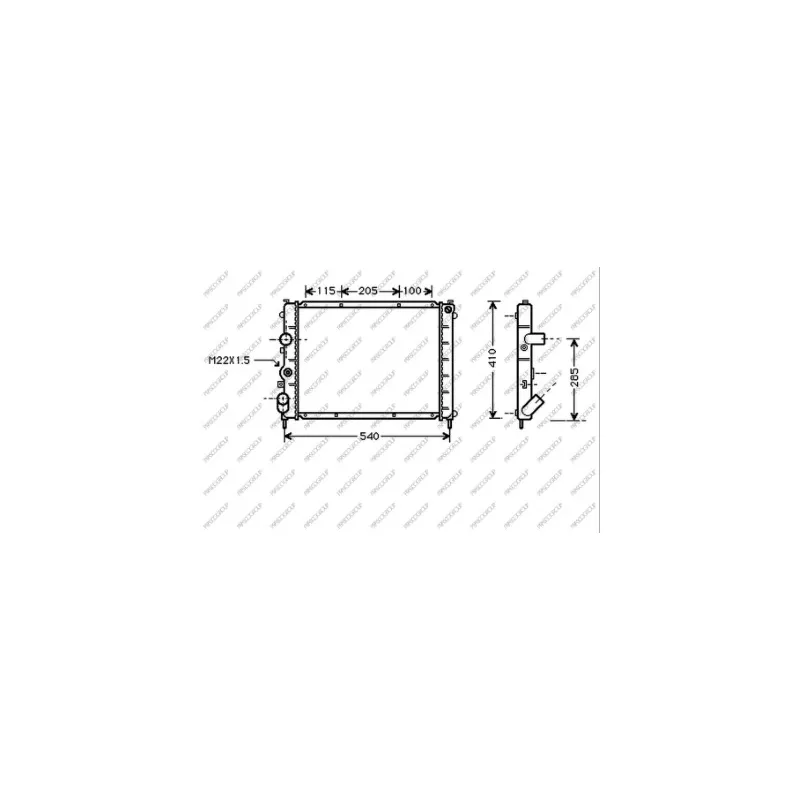 Radiateur, refroidissement du moteur PRASCO RN320R006