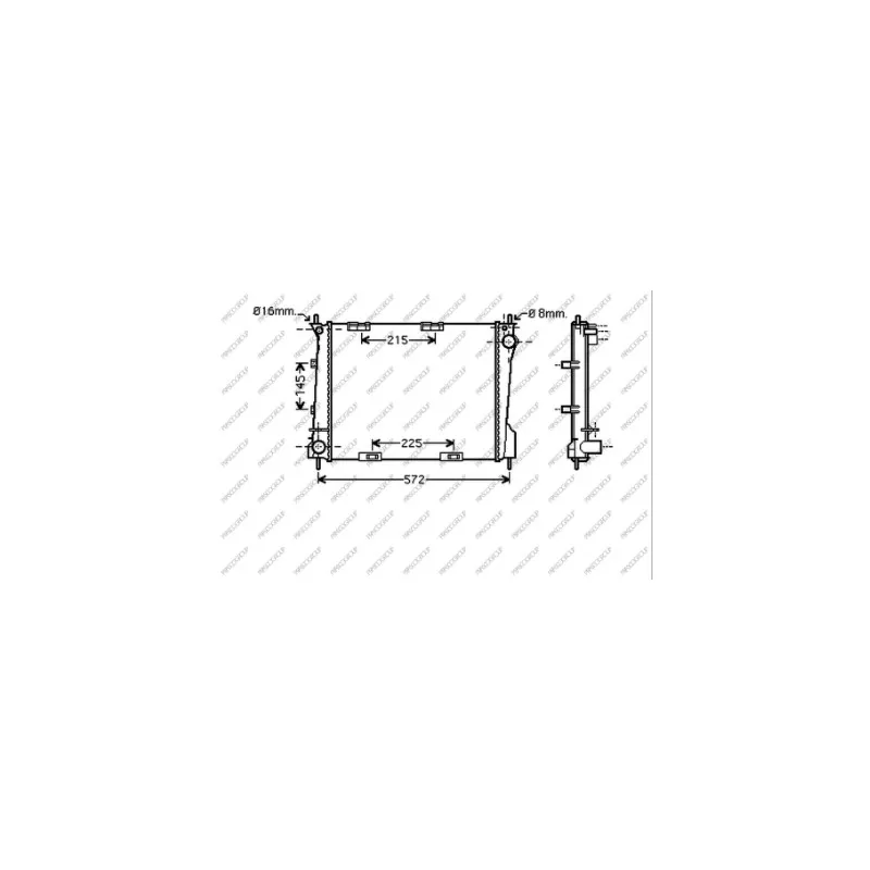 Radiateur, refroidissement du moteur PRASCO RN325R003