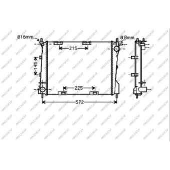 Radiateur, refroidissement du moteur PRASCO RN325R004