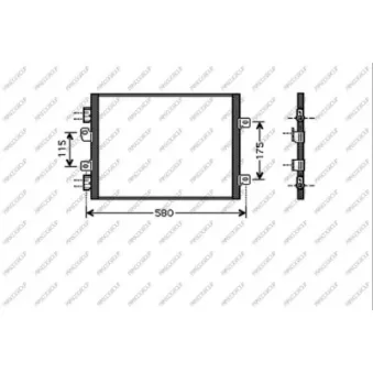 Condenseur, climatisation PRASCO RN916C003