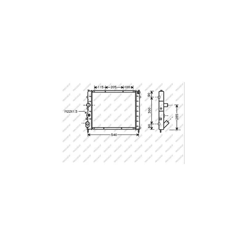 Radiateur, refroidissement du moteur PRASCO RN916R009