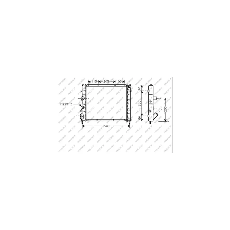 Radiateur, refroidissement du moteur PRASCO RN916R010