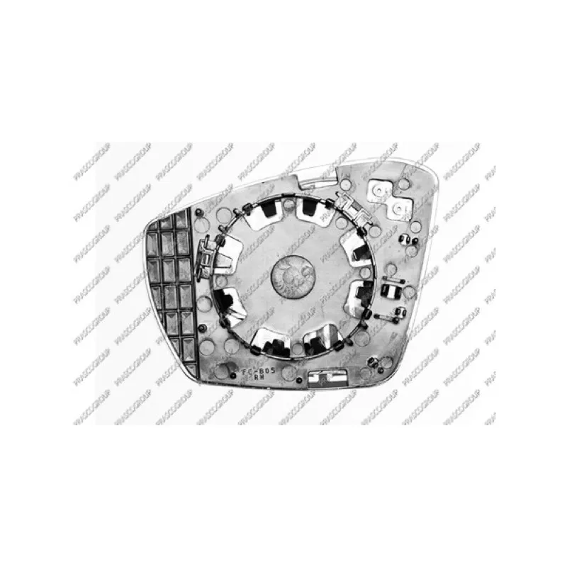 Verre de rétroviseur, rétroviseur extérieur PRASCO SK0307514