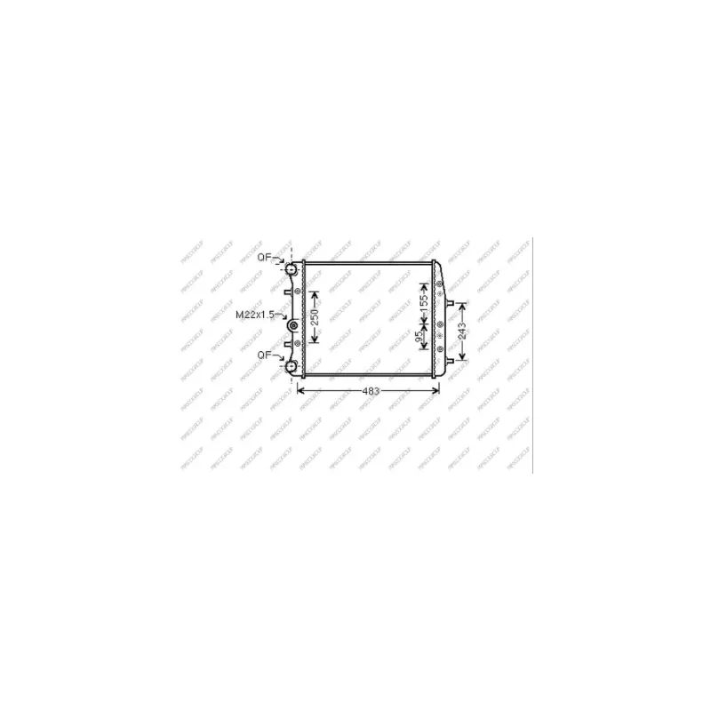 Radiateur, refroidissement du moteur PRASCO SK320R001