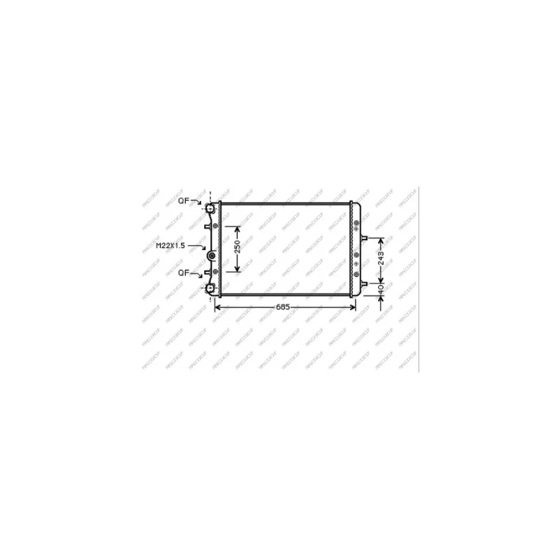 Radiateur, refroidissement du moteur PRASCO SK320R002