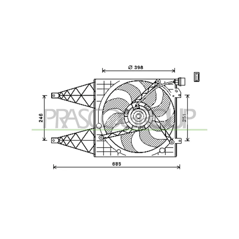 Ventilateur, refroidissement du moteur PRASCO SK322F002