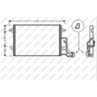 Condenseur, climatisation PRASCO SK418C001